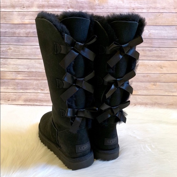 UGG Shoes - UGG Black Bailey Bow Tall II Boots
